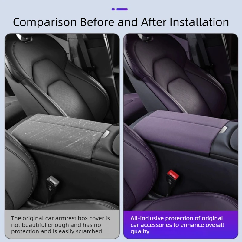 car-primary-color-car-central-control-armrest-box-for-xiaomi-su7-protective-cover-car-interior-supplies-modification-accessories