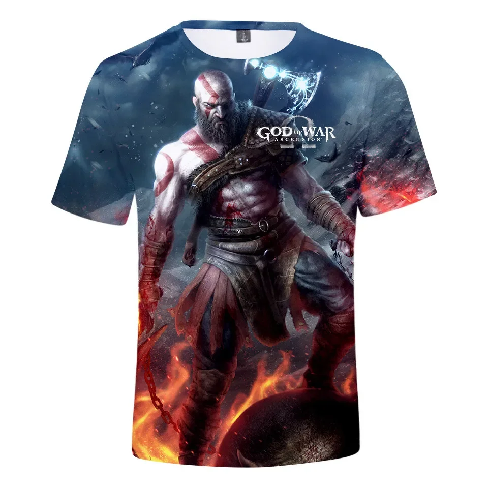 

Hot Game T-Shirt God Of War Kratos 3D Print Summer T Shirt Fashion Kids Casual T-shirt Boy Girl Unisex Tshirt Children's Tops
