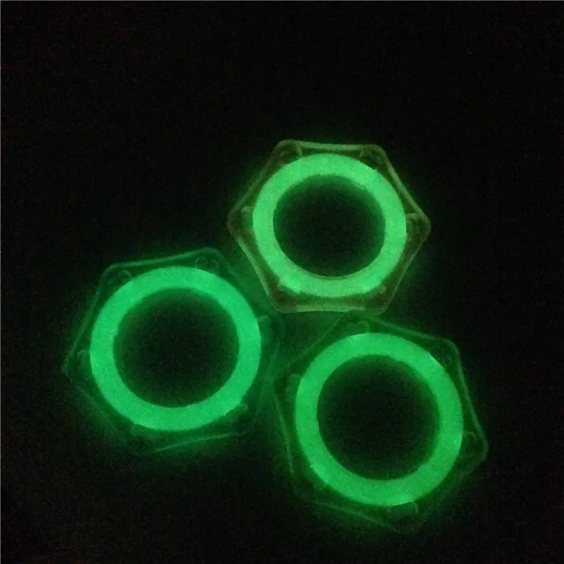 Free Shipping 2 pcs/lot wired microphone Fluorescent Roll ring plastic Hexagon slip circle