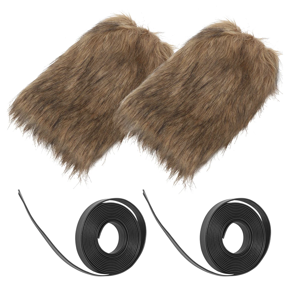 2 pçs viking boot cobre perna envoltórios para homens mulheres retro estético cosplay traje acessórios medieval inverno guarda-roupa essencial