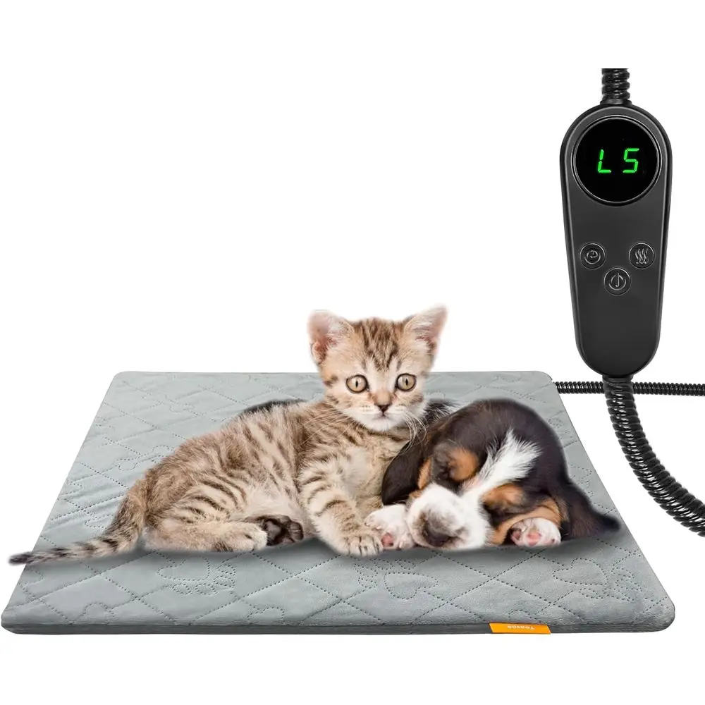 

Грелка для домашних животных для кошек и собак, электрическая грелка, водонепроницаемый согревающий коврик для дома и улицы, устойчивый к жеванию шнур, регулируемый 5-таймер a