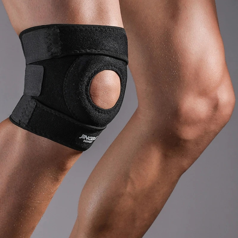 1 Pcs Adjustable Compression Knee Pads Knee Support Brace Sports Workout Protective Gear Stabilizer Elastic Breathable