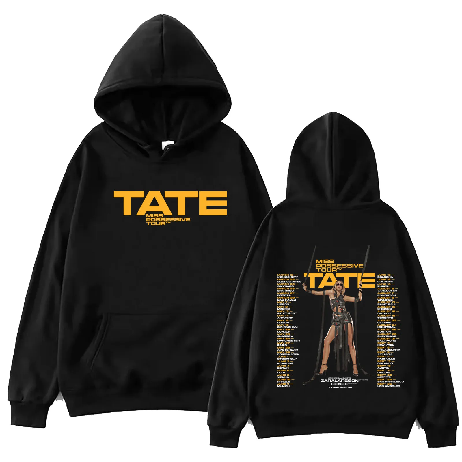 Tate Mcrae Miss Possessive Tour 2025 Hoodie Men Women Pullover Coats Unisex Hoodies Sweatshirt Streetwear