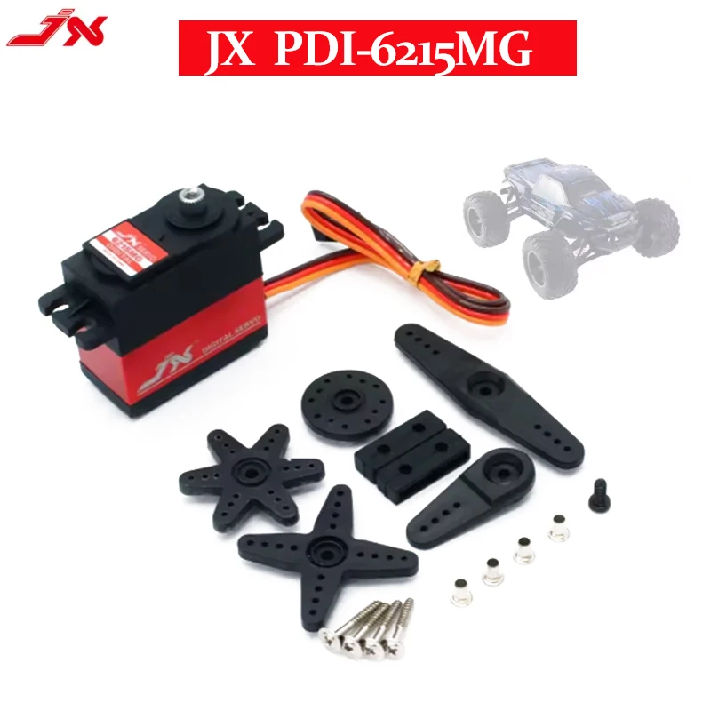 JX Servo PDI-6215MG 15.32kg Ad Alta Precisione Metal Gear Standard Digitale Per 1/8 1/10 RC Auto Barca Robot Aereo Elicottero