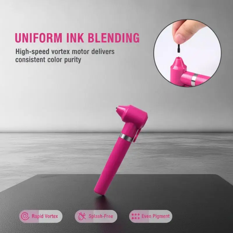 Electric Tattoo Ink Pigment Mixer Time Saving Device with Sticks for Microblading Eyebrow Tattoo Beauty Studio