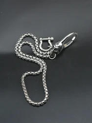 Chunky 21ins stainless steel mirror skull box snake chain jean trouses key chain street dance necklace choker