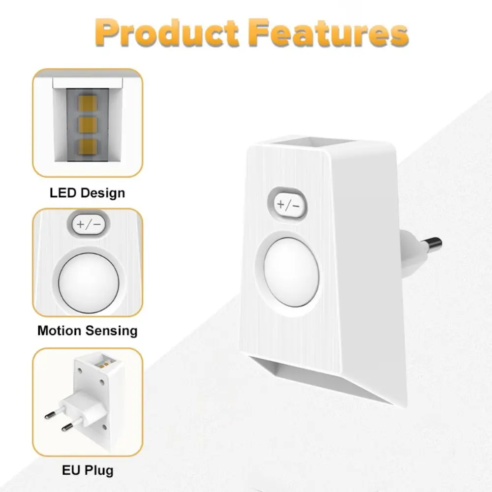 Auto on/Off Motion Sensor LED Night Light Portable Small Wireless Nightlight Inductive Auto Shutdown