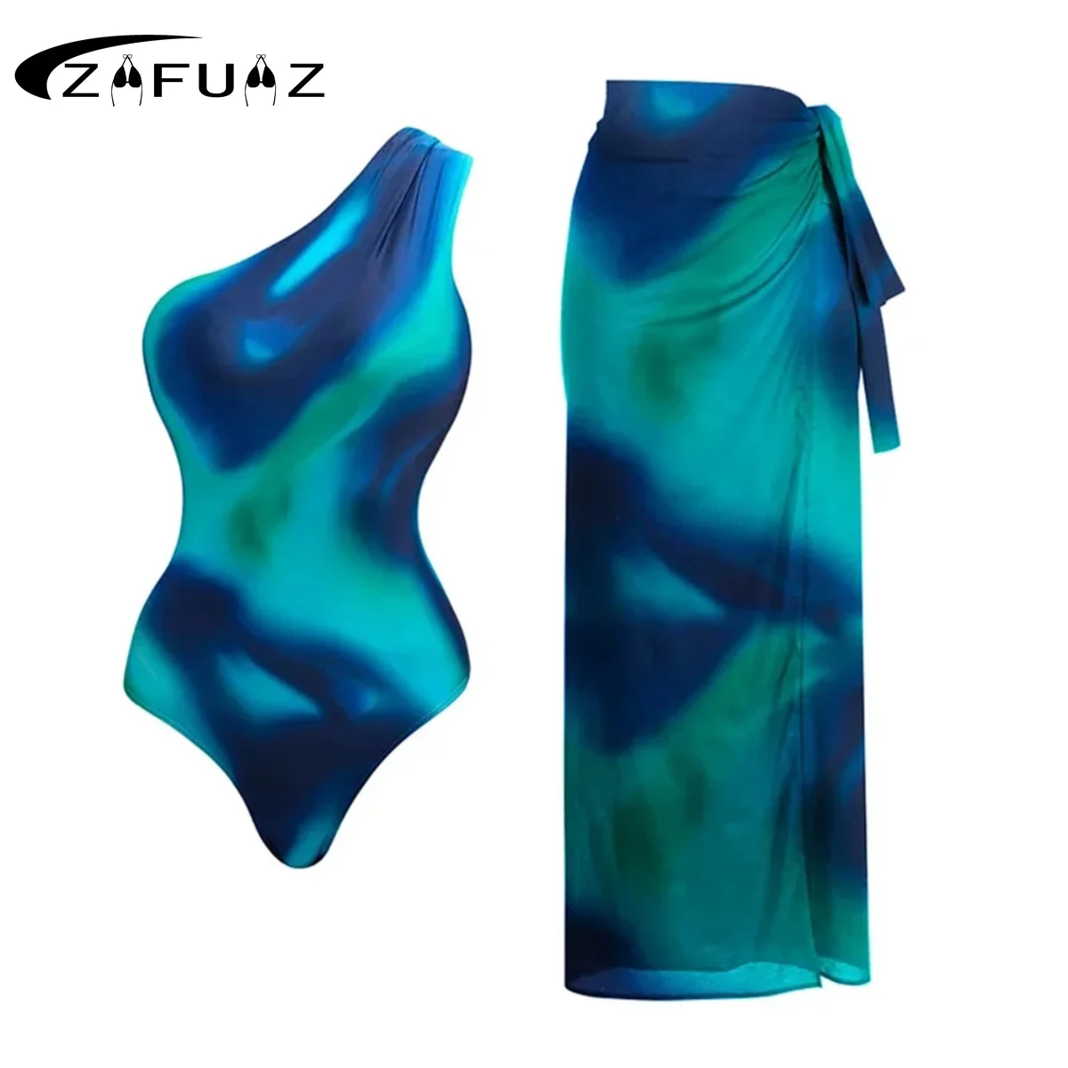 

ZAFUAZ 2024 New Arrival Push Up Women Bikini Set Floral Printed Ruffle Bikinis Bandage Swimwear Brazilian Biquini Bathing Suit