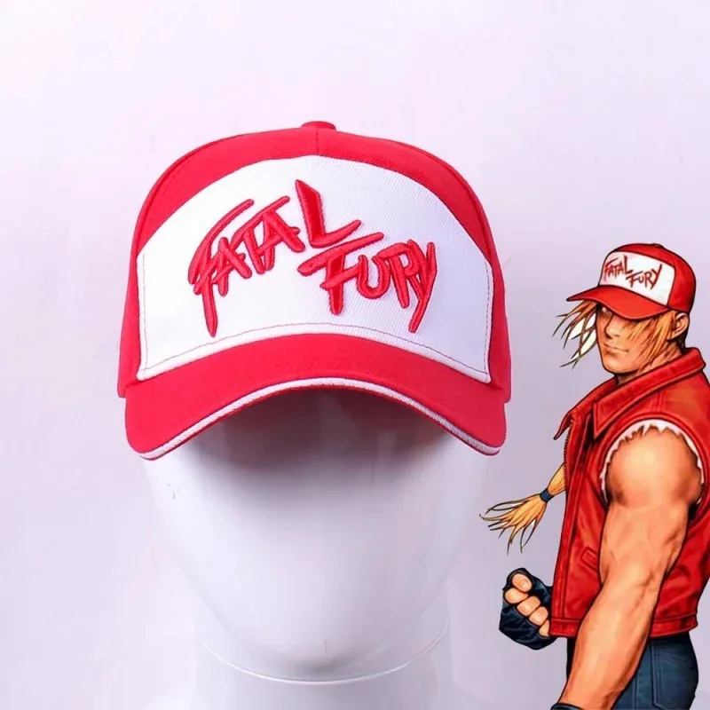 

Fatal Fury boxing emperor Terry hungry Wolf said cloth hat embroidery cap cotton baseball hat net hat
