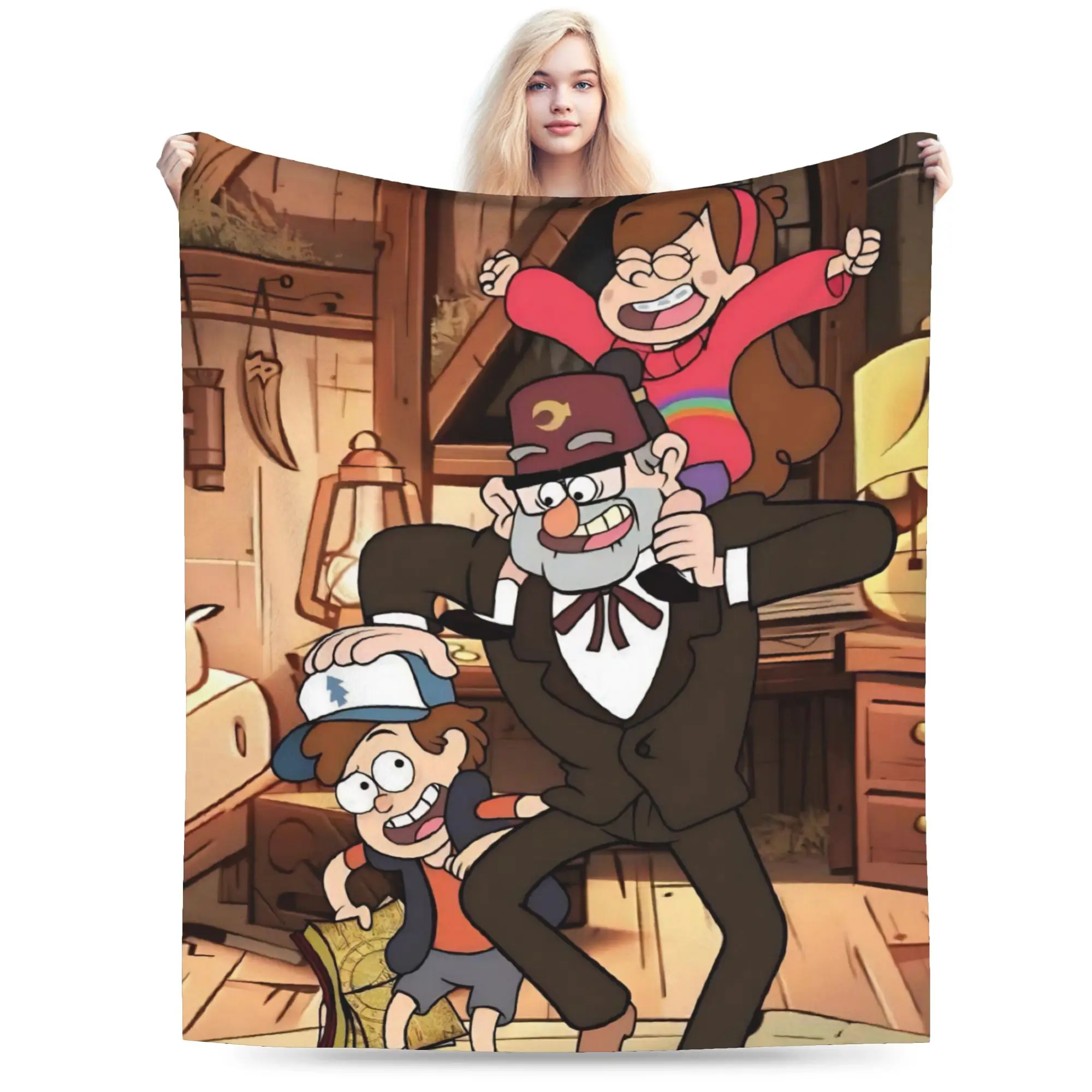 G-Gravity Falls Merch Blanket Cozy Soft  Throw Blankets for Couch 50x60 Inches Multi-size Throws And Blankets