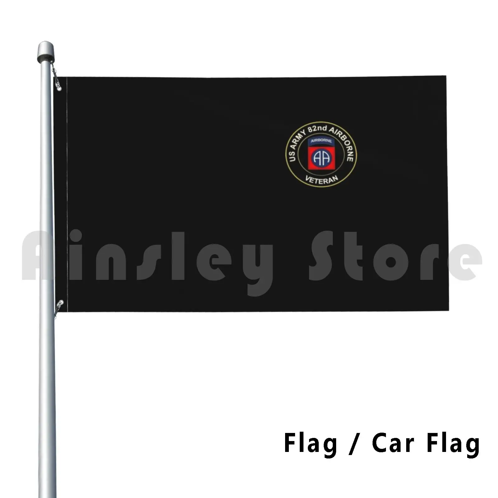 U.s Army 82nd Airborne Division Veteran-Parachutist Circle Outdoor Decor Flag Car Flag Airborne Airborne Ranger Us Air Force