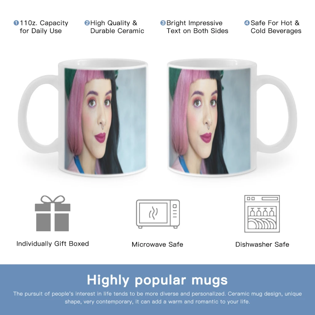 Girl Singer Melanie Martinez Free shipping Ceramic Cup Coffee Oatmeal Breakfast Cup Creative Personality Mug