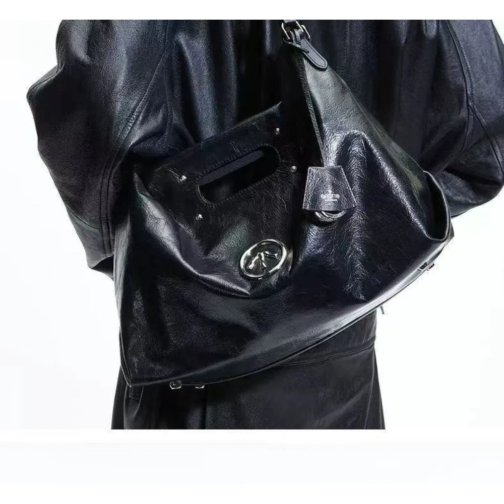 

Women's Luxury Vegetable Tanned Lambskin Handbag Fashionable Simple Large Capacity Soft Leather Shoulder Bag