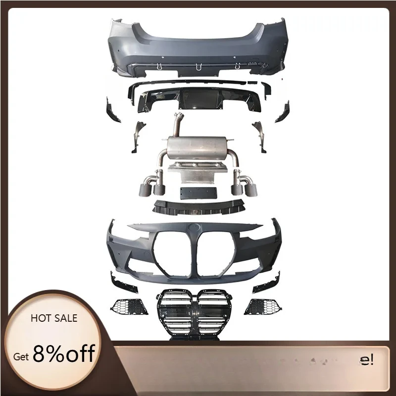 

s F30 to G80 Body Kit Surround Front bar and Rear Side Skirt F30