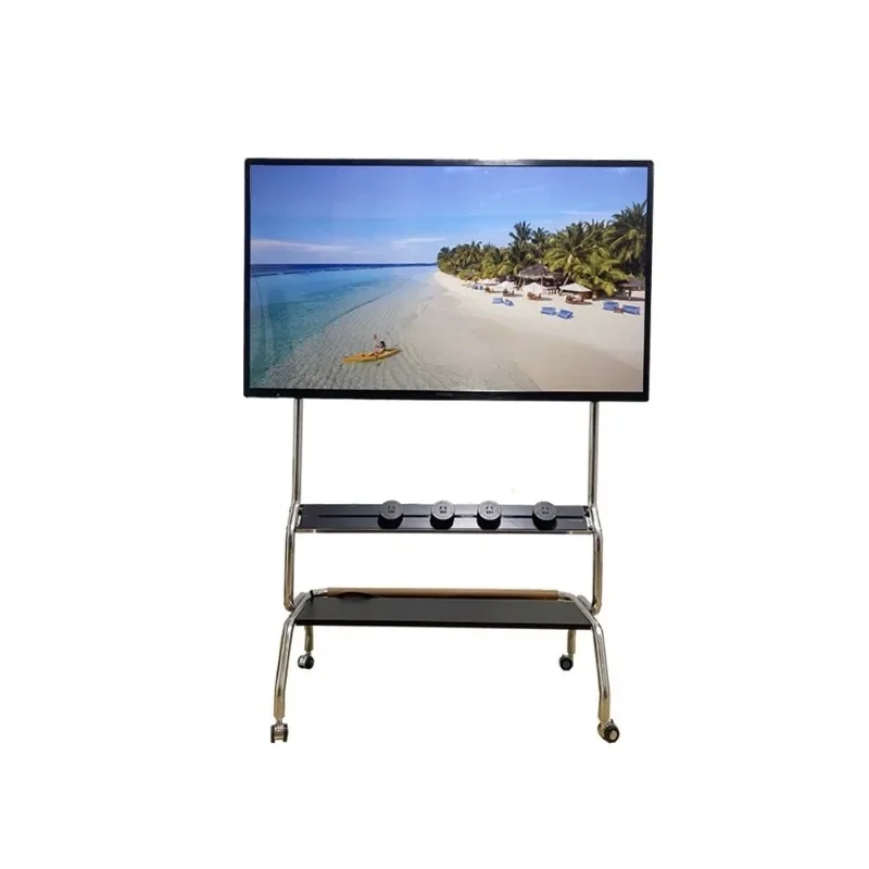 Streamer LCD TV bracket, movable TV rack with power track all-in-one bracket