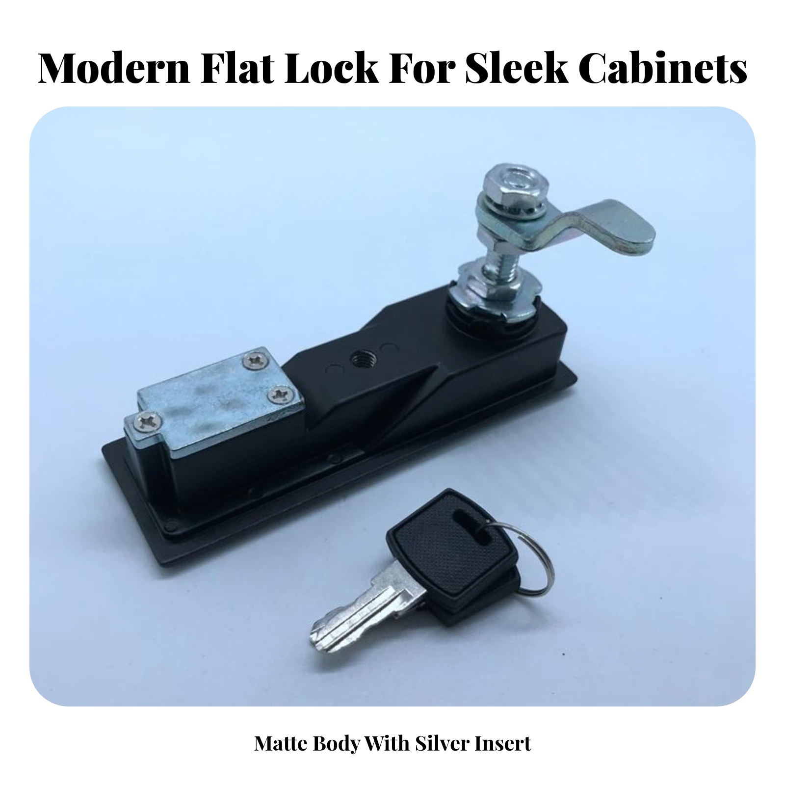 Flat Cabinet Lock Reliable Cabinet Lock with Key Locks Secure Hardware Long-Lasting for Control Box