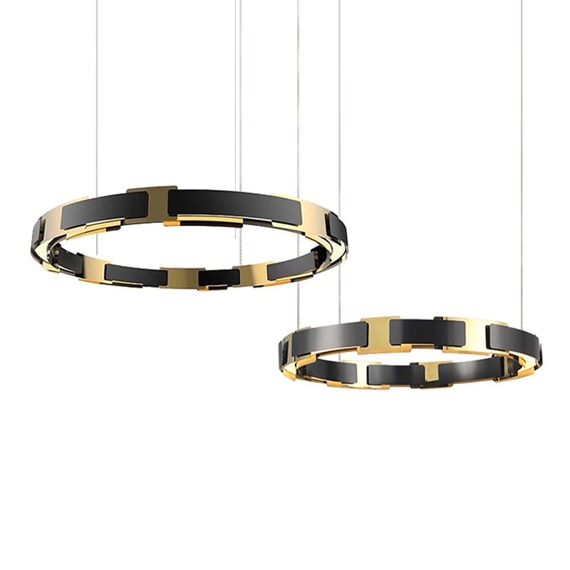 

Современные металлические подвесные светильники из черного золота, светодиодные итальянские подвесные светильники для потолка Lampara Techo, домашний декор, блеск для гостиной