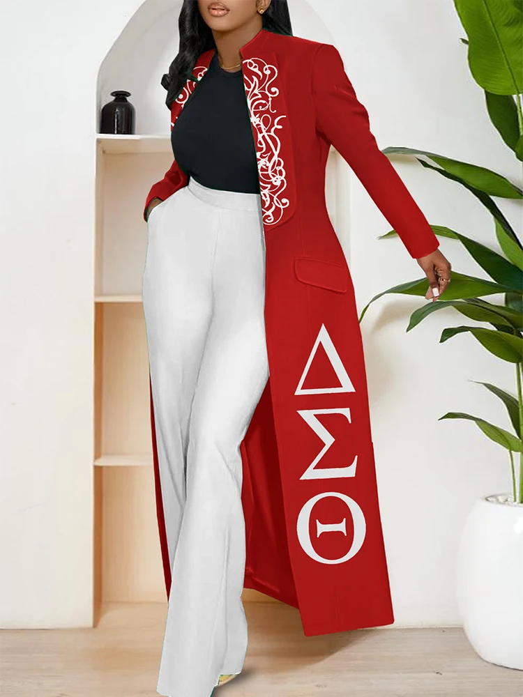 Classic Delta Sigma Theta Sorority Long Blazer