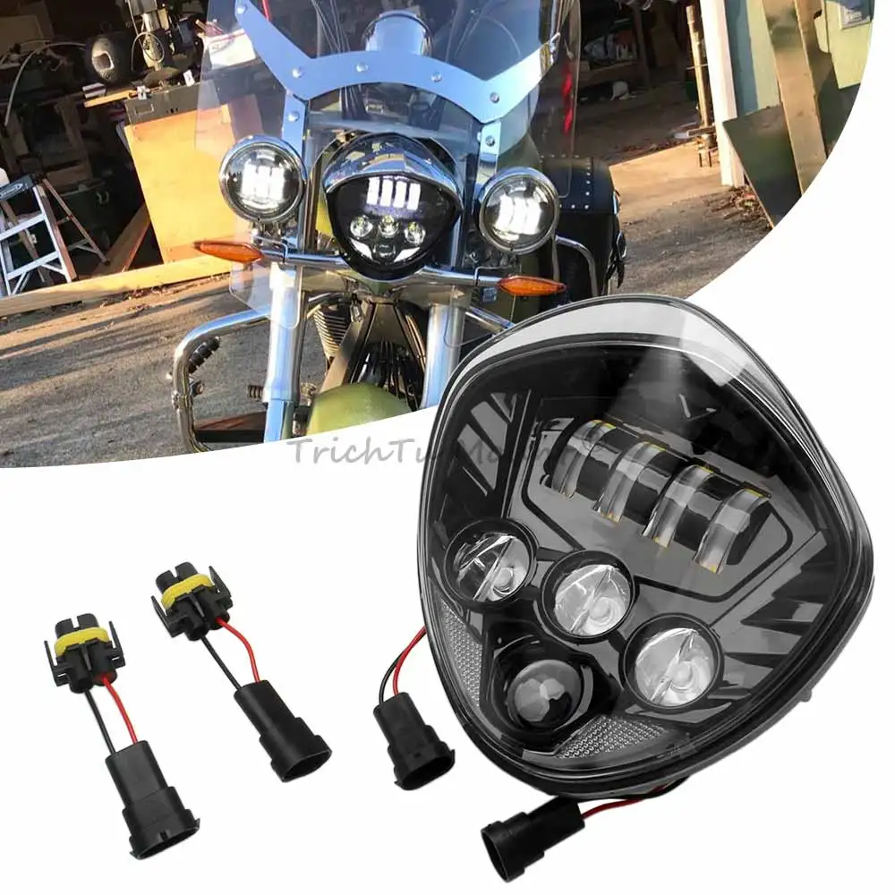 

40W/60W Black Motorcycle LED Headlight Compatible with Victory Cross Country Tour 2008-2017 Motorcycle Accessories