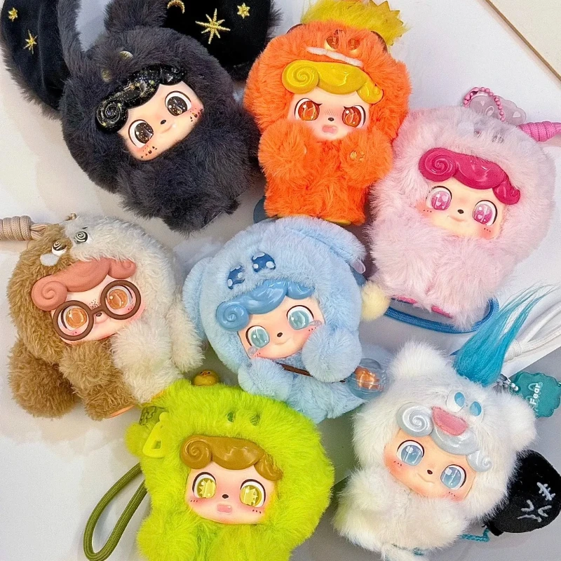 

Jotoys Q-Kid Emotional Hairy Monsters Series Plush Pendant Blind Box Cute Soft Doll Fashion Bag Decor Ornament Mystery Gift Box