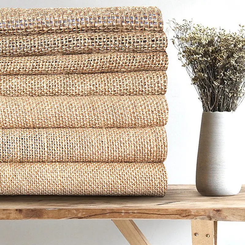 Wide 1.6m Natural Jute Cloth DIY Gazebos Sun Shade Net Sunshade Sails Balcony Privacy Screen Home Decoration Linen Fabric