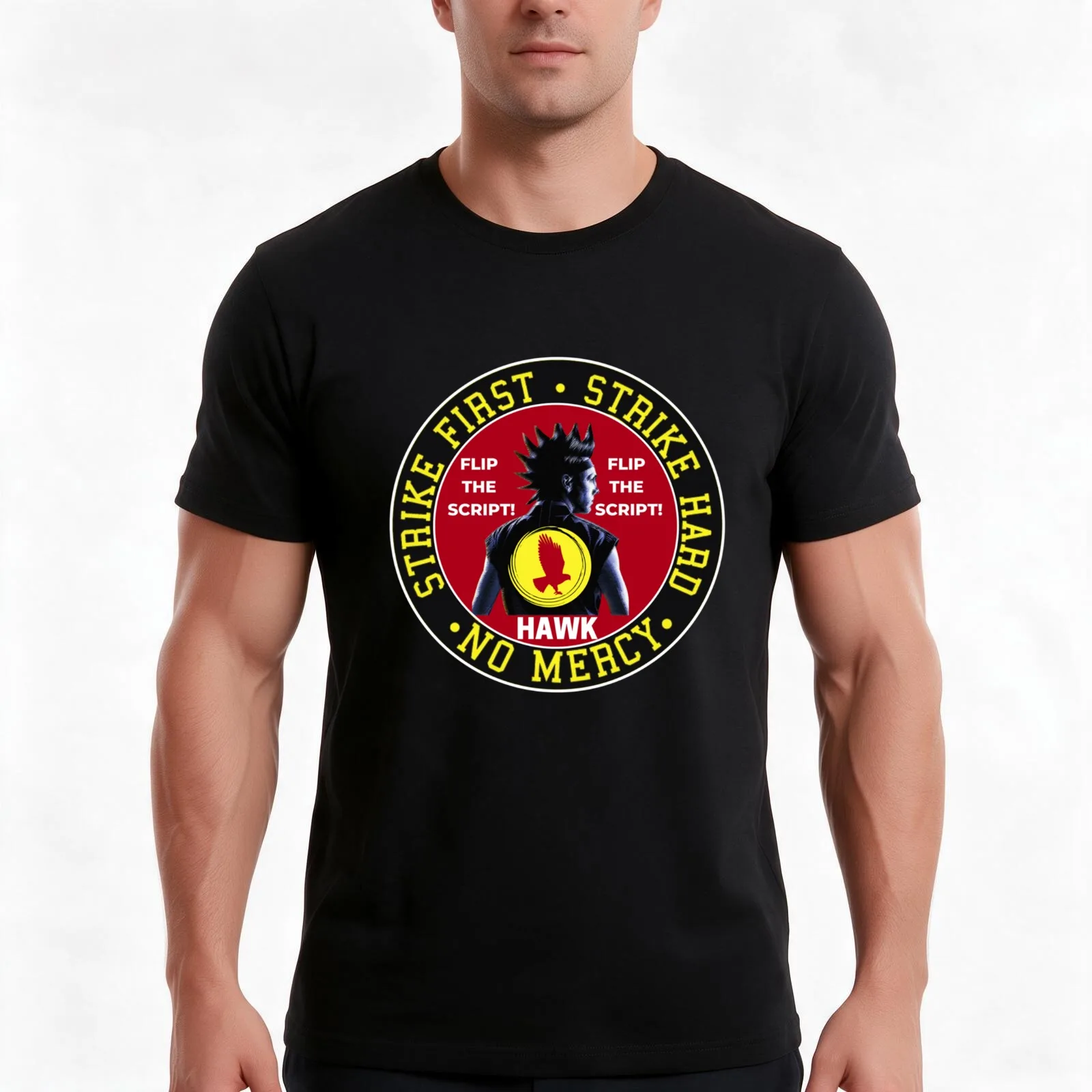 Flip the Script! - Hawk T-Shirt, Summer Casual Cotton Tee, Oversized Streetwear Tops, Vintage Graphic Print, Unisex Men Women