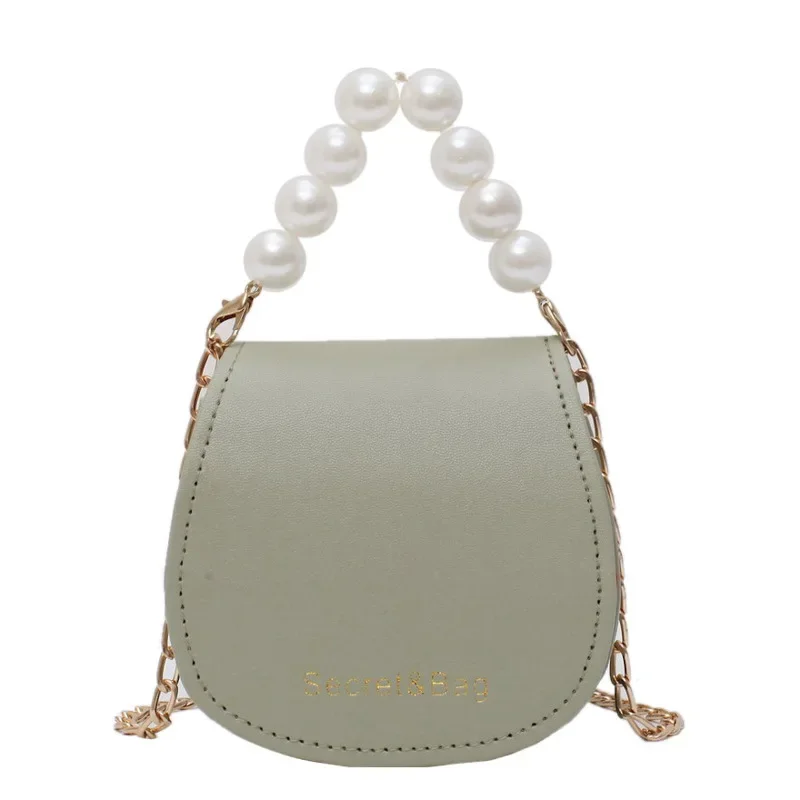 Women Mini Handbags New Elegant Shoulder Messenger Bag Portable Chain Bags Girl Pearl Crossbody Rhombus Small Square Bag