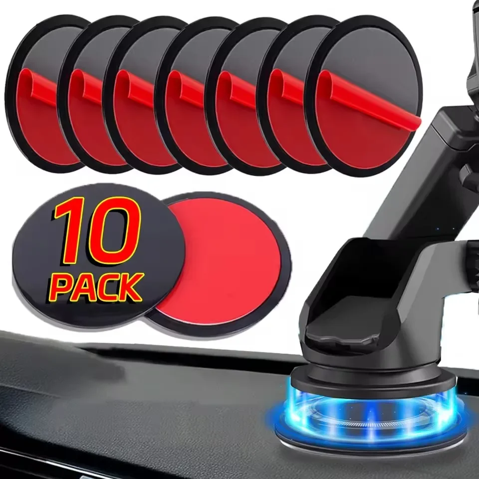 Support universel pour tableau de bord de voiture, avec ventouse et base adhésive, pour supports de navigation GPS, support de téléphone portable rond de 80 mm.