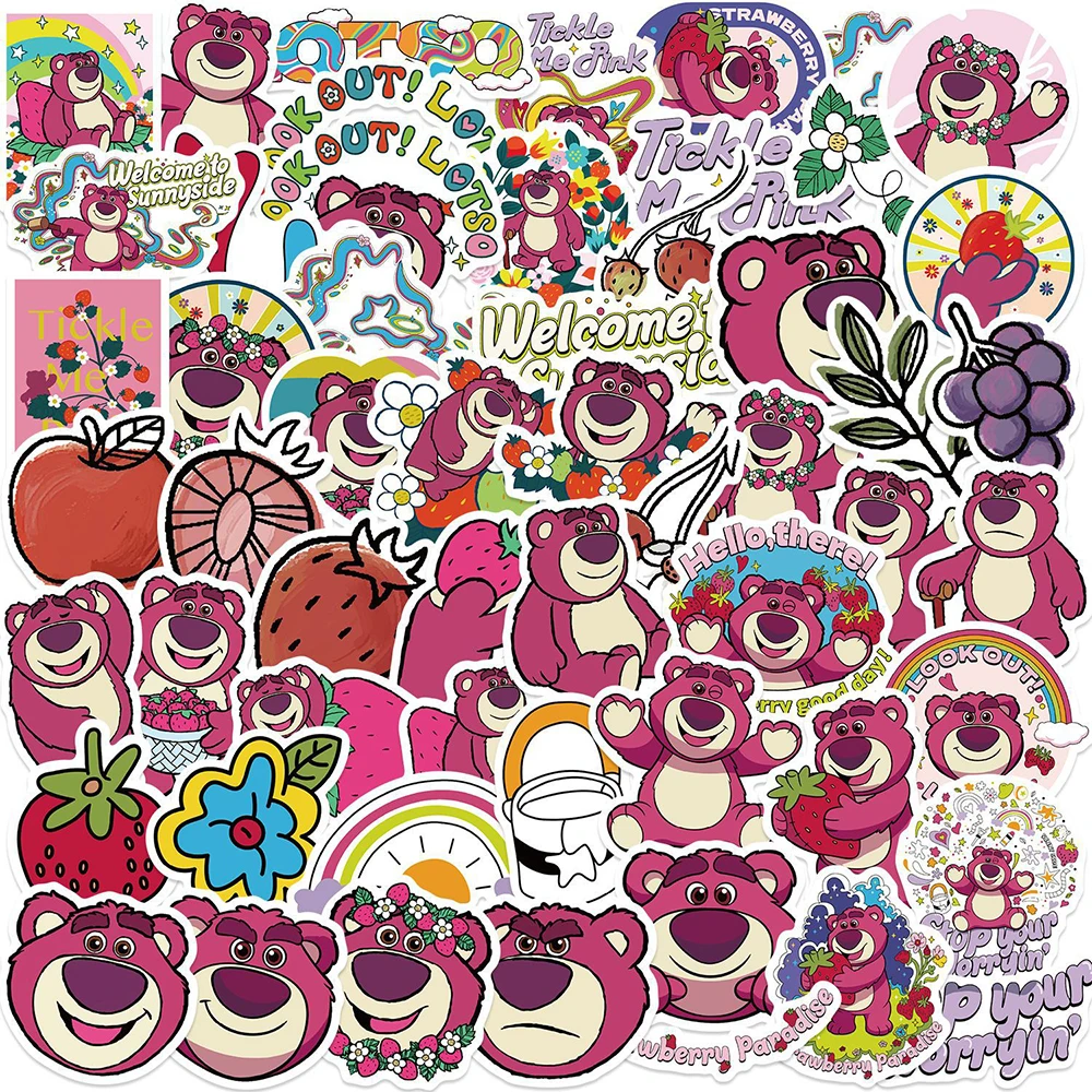 50pcs Kawaii Disney Toy Story Lotso Bear Stickers Waterproof Graffiti Stationery Luggage Laptop Cute Cartoon DIY Sticker Gifts