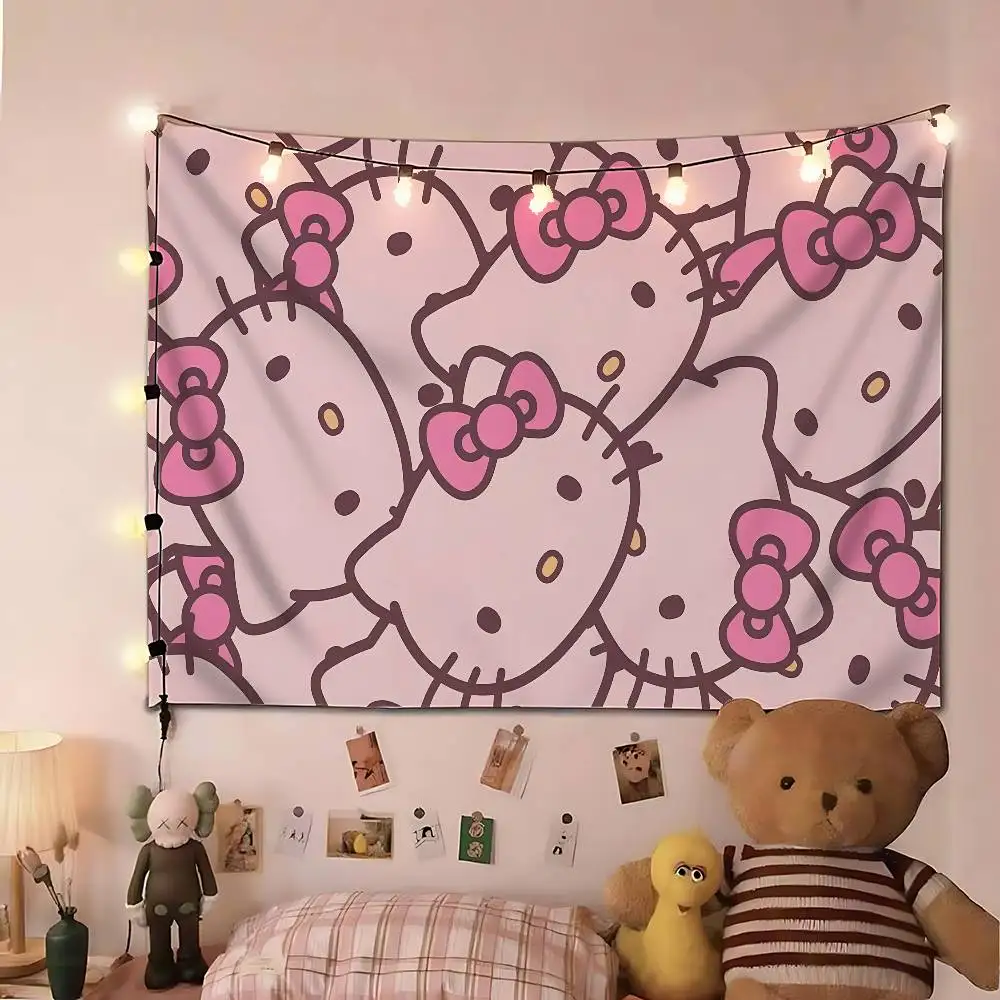 Cute H-hello K-kitty-S Tapestry Customizable Tapestries Of Various Styles,wall Hangings, Celebrity Photo Printing,wall Hangings