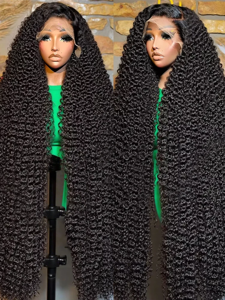 

13x6 Deep Wave Lace Front Wigs Human Hair HD Full Lace Frontal Wigs Pre Plucked Bleached Knots 250% Density Burmese Curly Wigs