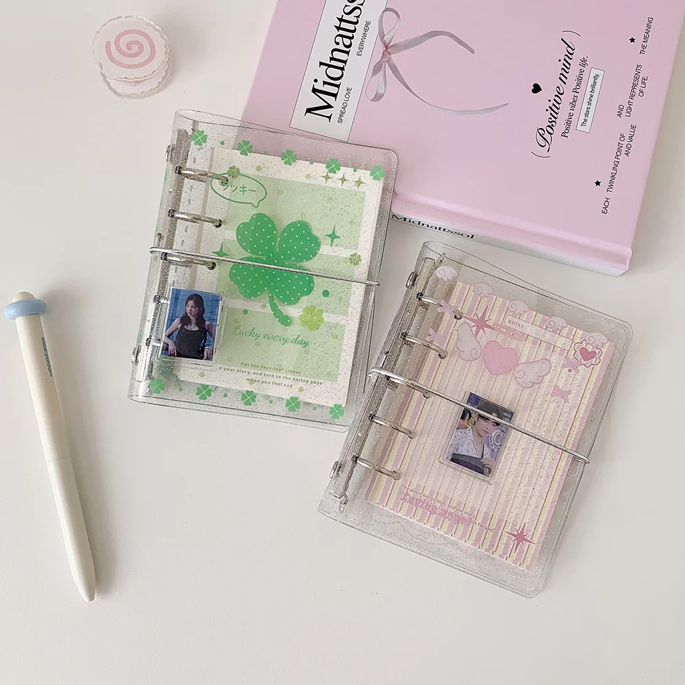 M5 Binder Clover Notebook Cute Cartoon Loose Leaf Album for Star Fans