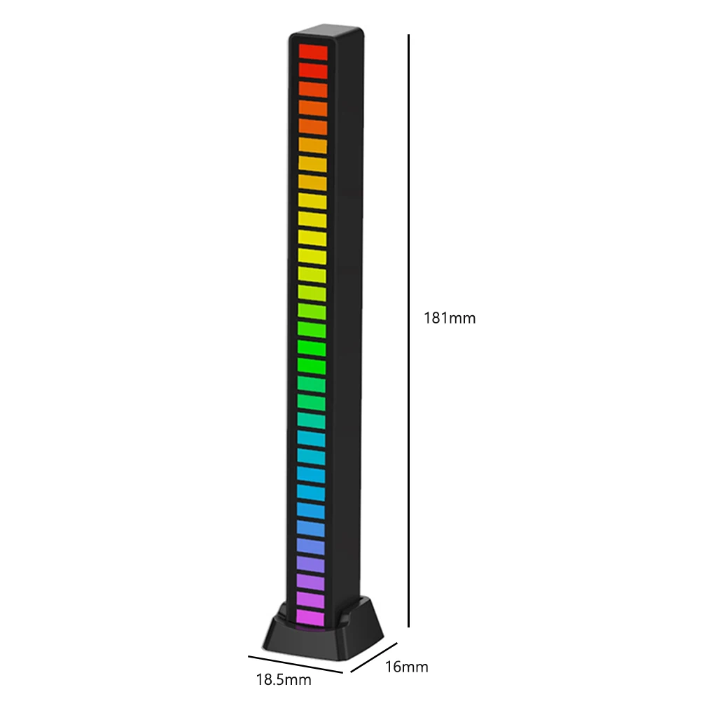 Barra de luz LED RGB, controle de som musical, luz captador, lâmpada ambiente ritmo, luz noturna atmosfera, carro, TV, jogo, computador, desktop