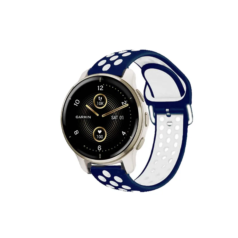 Para garmin venu 2 plus 2 mais pulseira de silicone pulseira de pulso para garmin vivoactive 4 3t/forerunner 245m/vivove pulseira esportiva