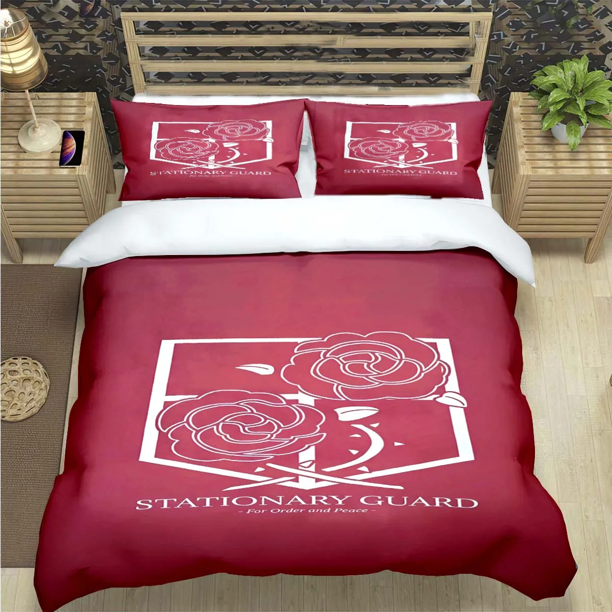 Famous Cartoon Anime A-Attack On Titan Print Bedding Sets Bed Supplies Set Comforter Set Teens Girl Cartoon Twin Single Kid Gift