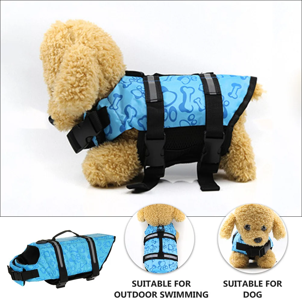 Pet Life Vest Adjustable Reflective for Dogs Puppies Easy to Use Training Vest Swimwear Boating Pool Beach