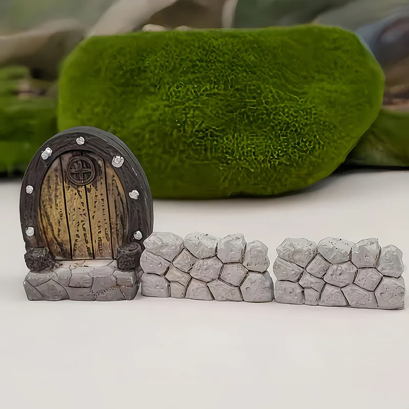 10/15pcs Miniature Stone Wall Model Resin Architectural Scene Decoration For Model Gardens And Miniature Landscapes