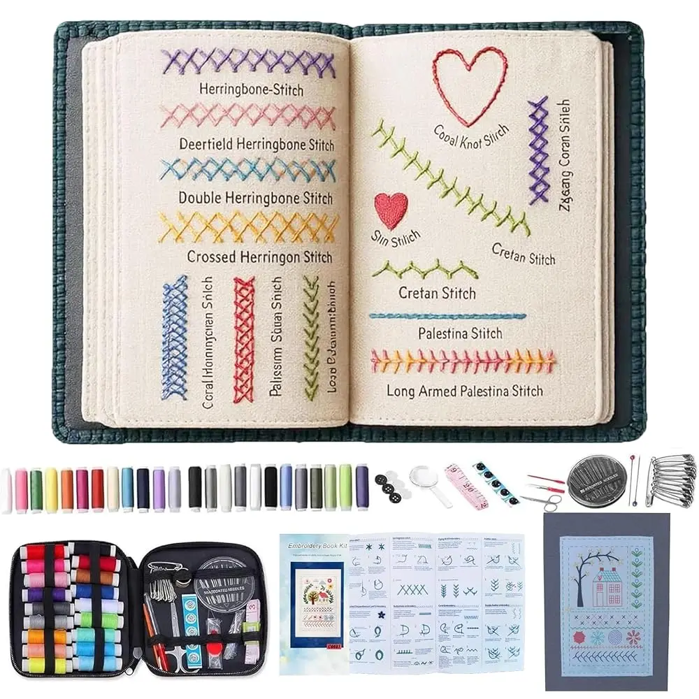 

Набор для вышивания: большая книга с вышивкой крестиком, материалы для вышивания для взрослых и начинающих