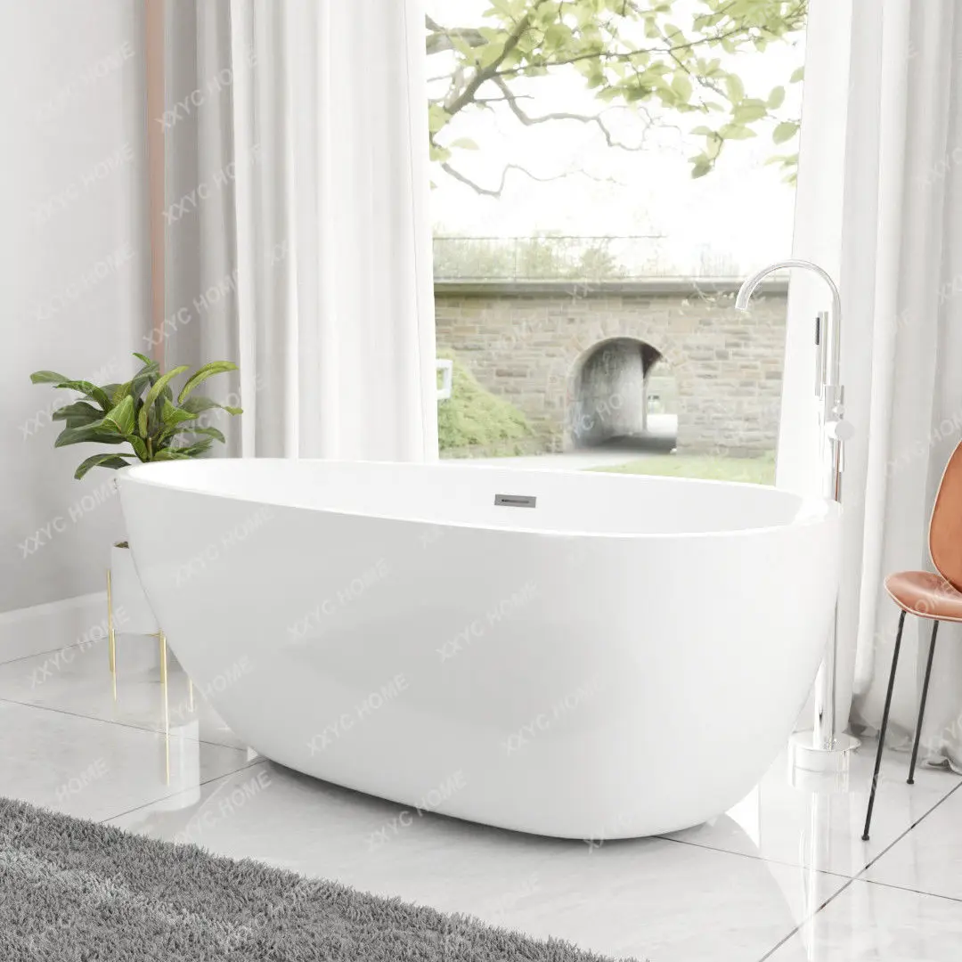 LXBathtub Household integrated seamless goose egg drop bathtub