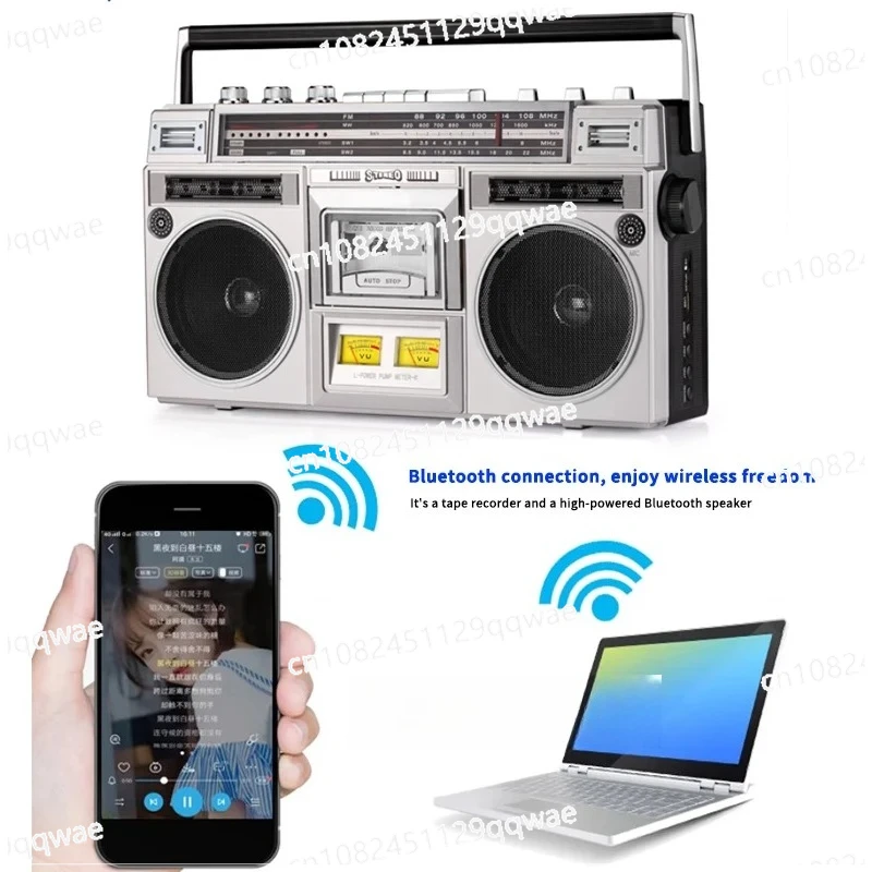 Retro Cassette Player Retro Tape Player Radio Transcription Receiver Bluetooth Speaker TF Card FM Caixa De Som Bluetooth