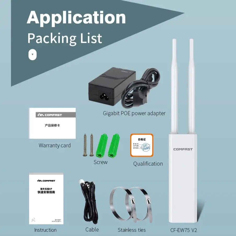 1200Mbps Outdoor Wireless AP 2.4/5G Gigabit Router Amplifer Wi-fi Long Range Extender High Gain Antenna Wifi Access Point POE