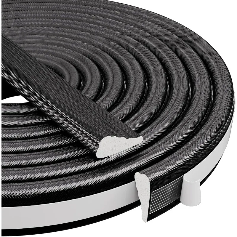 5M for Doors and Windows Self Adhesive PU Wedge Weather Stripping Tape Windproof Waterproof Soundproof Draft Stopper Seal Strip