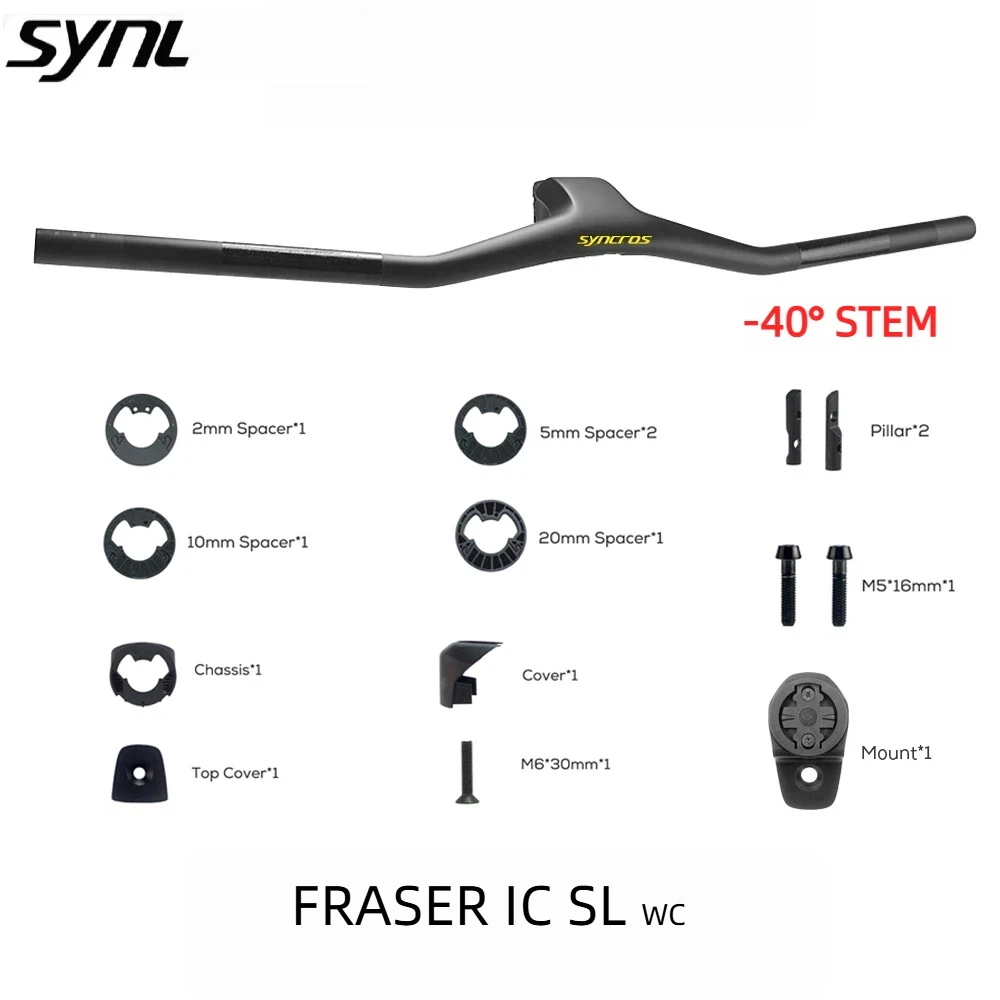 

Интегрированный карбоновый руль SYN FRASER IC SL WC для Spark MTB -40 ° Вынос руля 70 мм, 80 мм, 90 мм, 100 мм, длина 740 мм, 760 мм