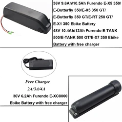 FURENDO E-Bike Battery 36V 10.4Ah 48V 12Ah 500W for E-X1 E-X5 E-X7 E-Butterfly E-RT 250 350 GT E-TANK 500 GT E-XC8000