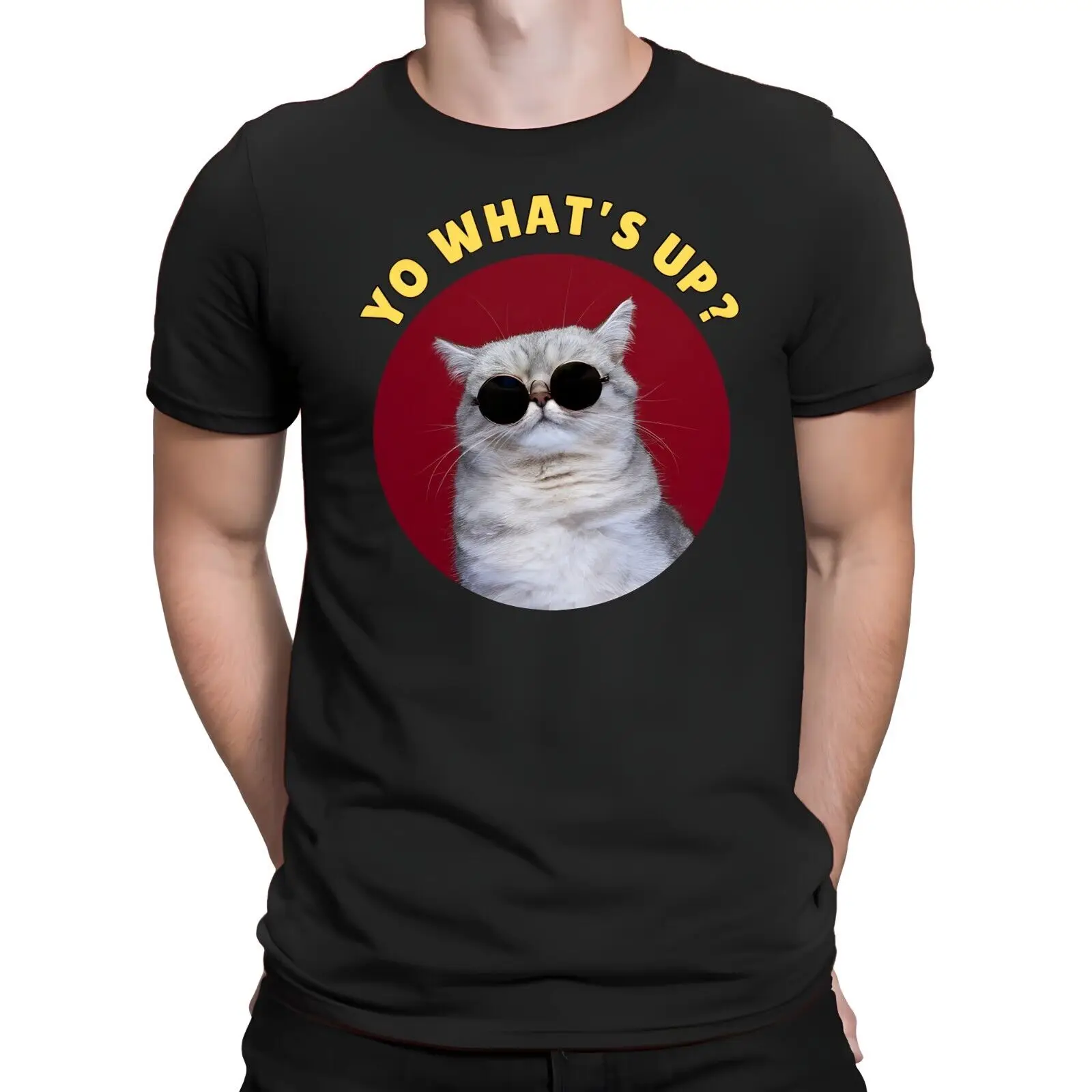 BEST TO BUY Yo Whats' Up unny Cat Lover Gift Made in USA S-5XL Retro Art T-Shirt