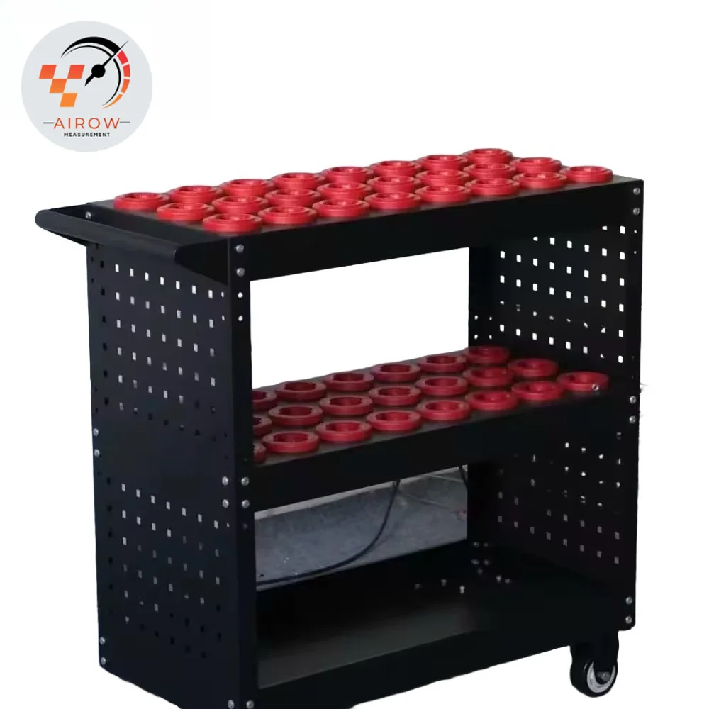 AIROW Wheeled numerical control 2 tray side hole panel tool cart utility and mobile tool cabinet