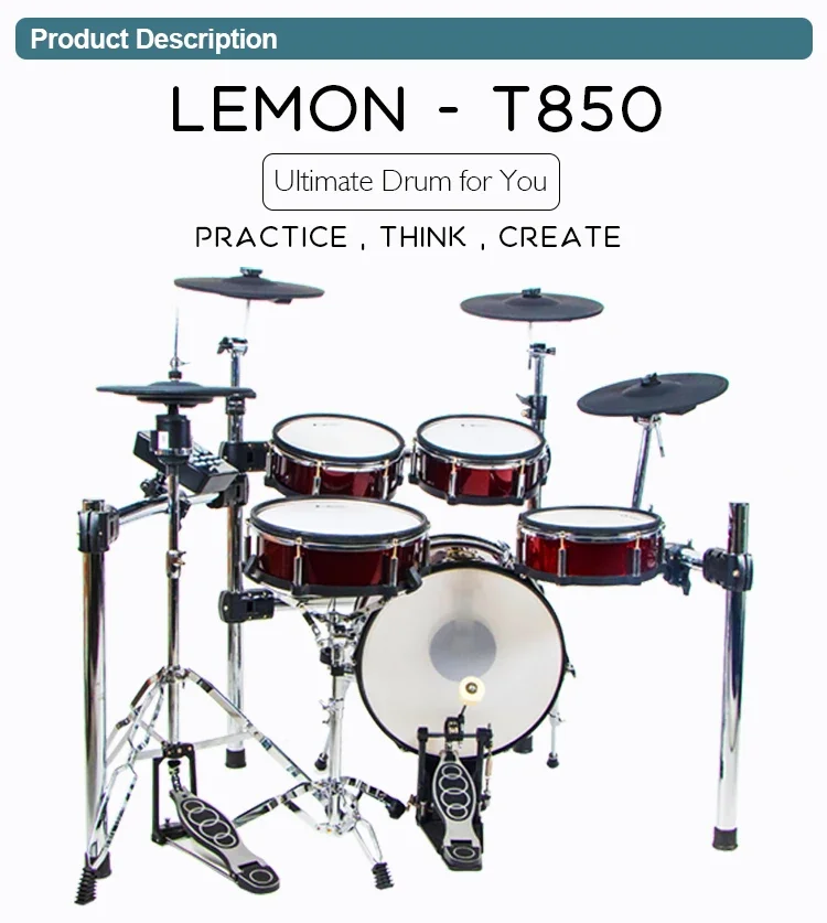 To AUSTRALIA T850 Lemon Drum E Drum Electronic Drum Set