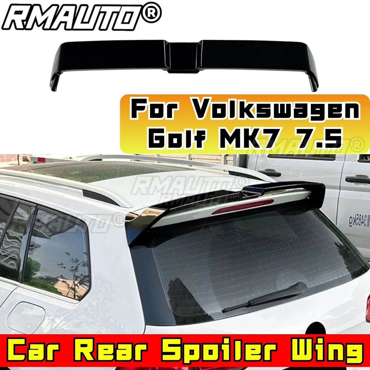 

Автомобильный задний спойлер на крышу, модификация крыла, часть для Volkswagen Golf MK7 7.5, задний спойлер на крышу, автомобильные аксессуары, внешняя часть