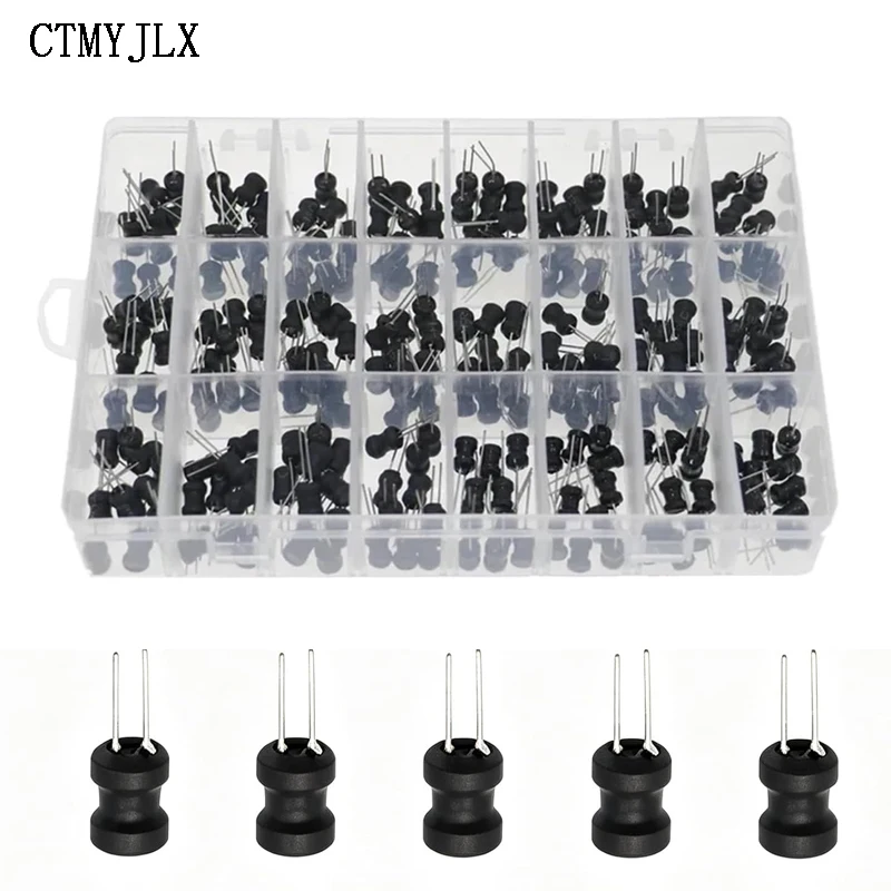 240PCS 6x8 I-Shaped Power Inductor Kit 2.2/3.3/4.7/10/22/33/47/68/100/220/330/470/680uH/1mH/2.2/3.3/4.7/10/20/30/100MH Inductors