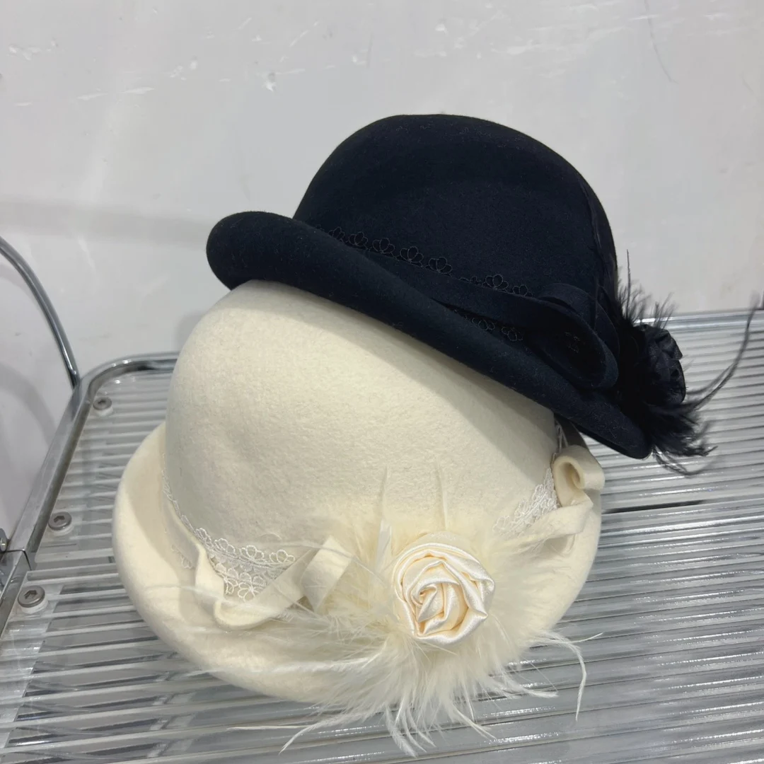 chapeau-en-feutre-de-laine-pur-pour-femme-chapeau-a-fleurs-et-dentelle-pour-l'automne-et-l'hiver-petit-chapeau-vintage-idee-cadeau-photo-reelle-style-thousand-gold-wind